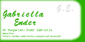 gabriella ender business card